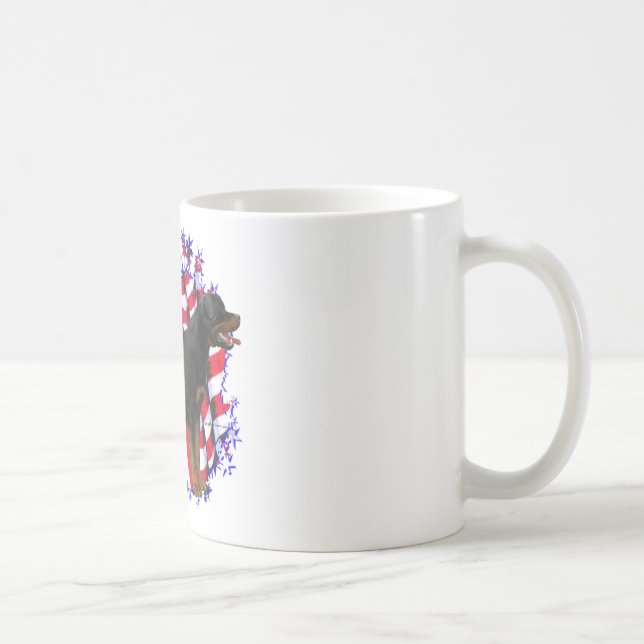 Rottweiler Patriot Coffee Mug (Right)