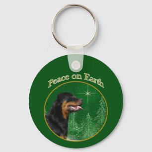 Rottweiler Peace Key Ring