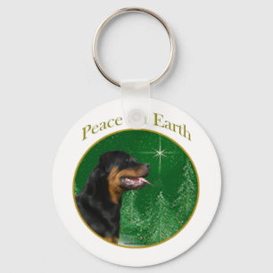 Rottweiler Peace Key Ring