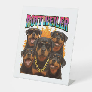 Rottweiler pedestal sign