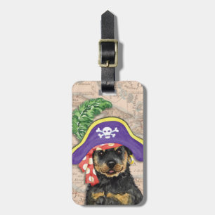 Rottweiler Pirate Luggage Tag