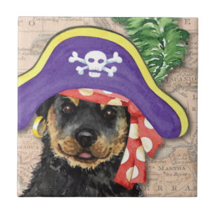 Rottweiler Pirate Tile