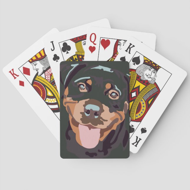 Rottweiler playing cards (Back)
