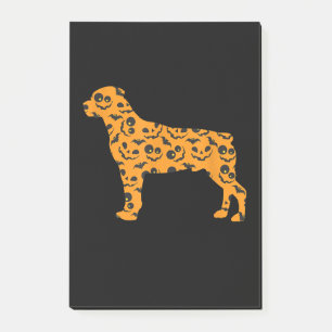 Rottweiler Pumpkin BatShaped Funny Scary Halloween Post-it Notes