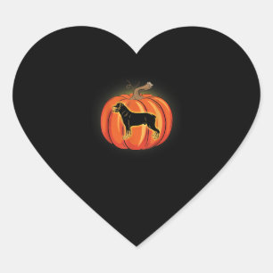 rottweiler pumpkin halloween costume  dog lover heart sticker