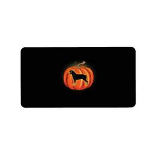 rottweiler pumpkin halloween costume dog lover label