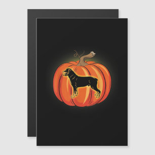 rottweiler pumpkin halloween costume dog lover magnetic invitation