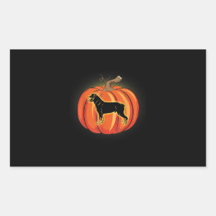 rottweiler pumpkin halloween costume  dog lover rectangular sticker
