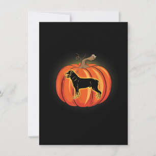 rottweiler pumpkin halloween costume  dog lover thank you card