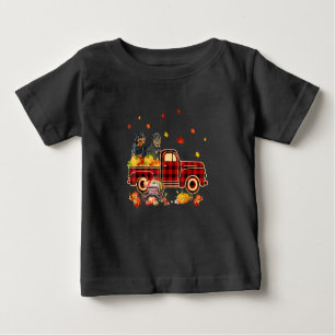 Rottweiler Pumpkin Truck Fall Leaf Thanksgiving Baby T-Shirt