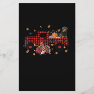 Rottweiler Pumpkin Truck Thanksgiving Halloween Stationery