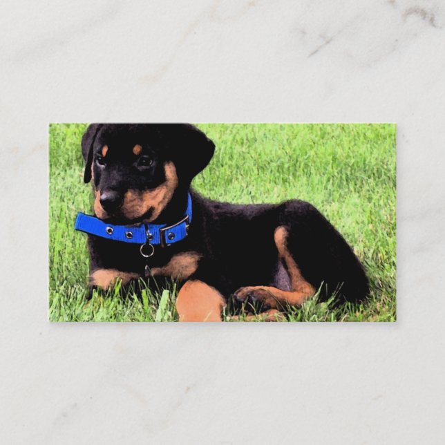 rottweiler pup business card (Front)