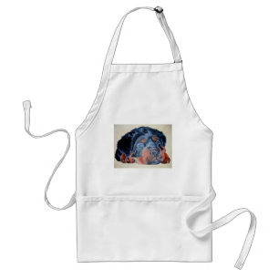Rottweiler Puppy Artistic Pet Portrait Standard Apron