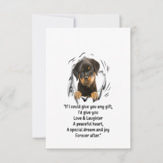 Rottweiler Puppy Could Give You Any Funny RSVP Card
