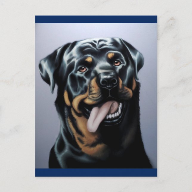 Rottweiler Puppy Dog Blank Postcard (Front)