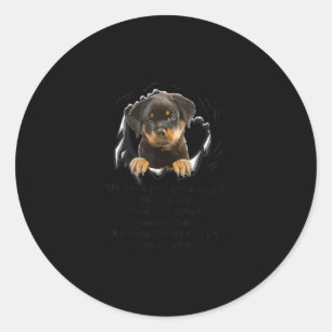 Rottweiler Puppy If I Could Give You Any Funny Gif Classic Round Sticker