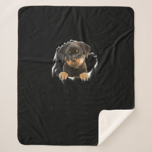 Rottweiler Puppy If I Could Give You Any Funny Gif Sherpa Blanket