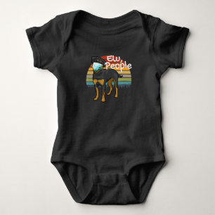 Rottweiler Puppy with Mask - Ew People -Rottweiler Baby Bodysuit