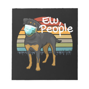 Rottweiler Puppy with Mask - People - Rottweiler Notepad