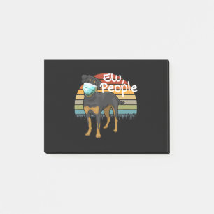 Rottweiler Puppy with Mask - People - Rottweiler Post-it Notes