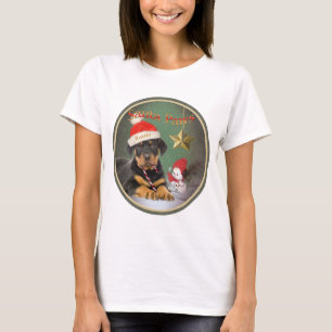 Rottweiler Puppy Xmas Design Women's Top