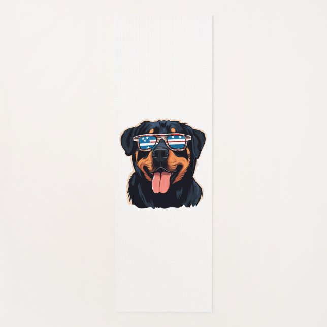 Rottweiler Puppy Yoga Mat (Front)