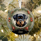 Rottweiler Puppy's First Christmas Ornament