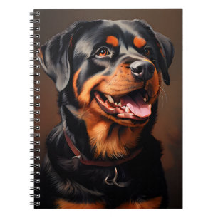Rottweiler Realism Art Portrait Notebook