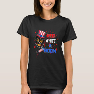 Rottweiler Red White Boom 4th Of July T-Shirt