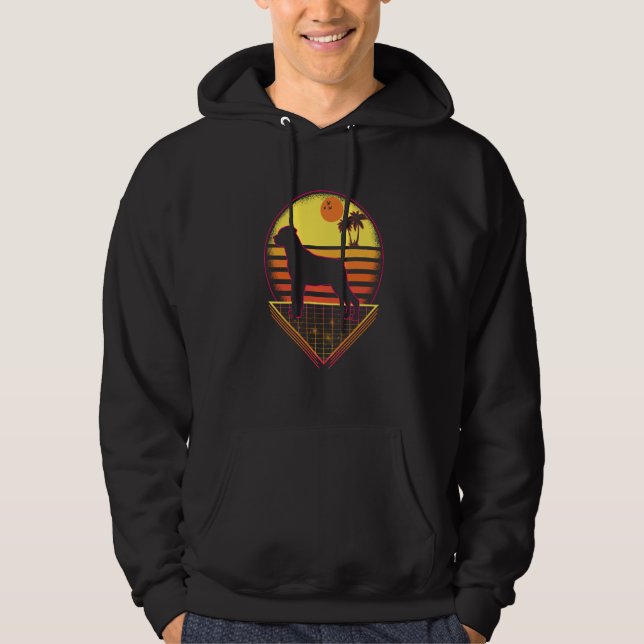 Rottweiler Retro Sunset Vintage  Dog Hoodie (Front)