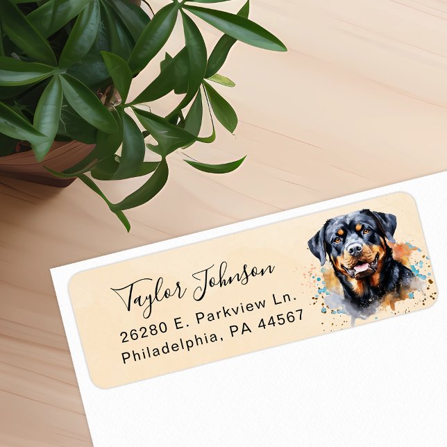 Rottweiler Return Address Label (Creator Uploaded)