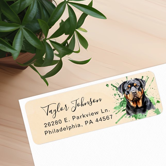 Rottweiler Return Address Label (Creator Uploaded)