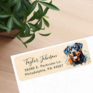 Rottweiler Return Address Label