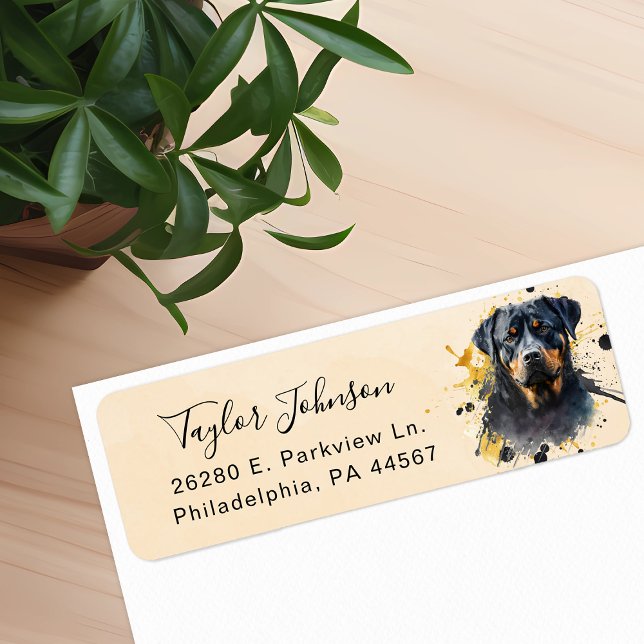 Rottweiler Return Address Label (Creator Uploaded)