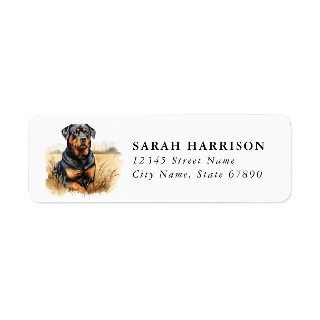 Rottweiler Return Address Labels (Front)