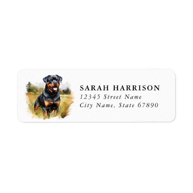 Rottweiler Return Address Labels (Front)