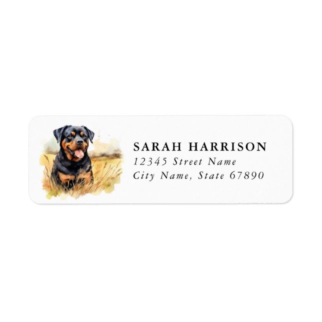 Rottweiler Return Address Labels (Front)