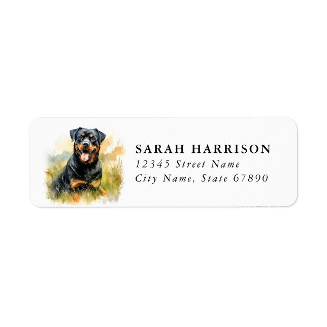 Rottweiler Return Address Labels (Front)