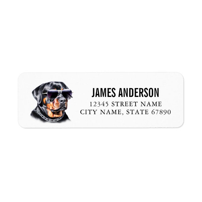 Rottweiler Return Address Labels (Front)
