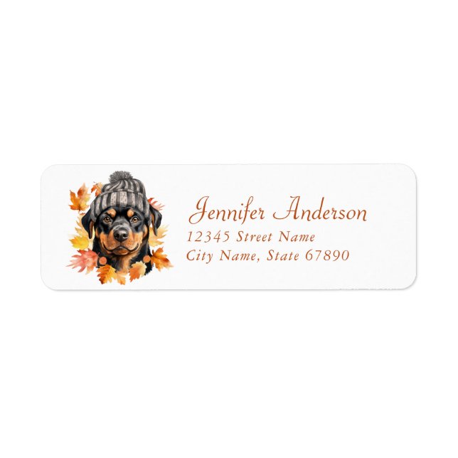 Rottweiler Return Address Labels (Front)