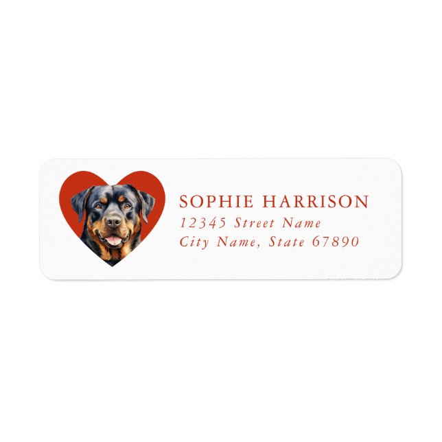 Rottweiler Return Address Labels (Front)