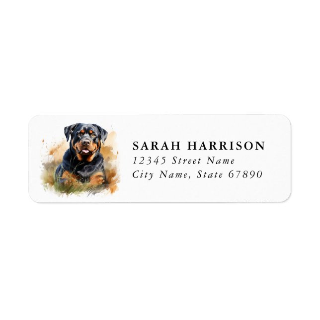Rottweiler Return Address Labels (Front)