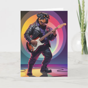 Rottweiler Rock Star Card