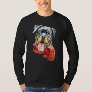 Rottweiler Rocky Scarf Well Behaved Loveable Dog T-Shirt