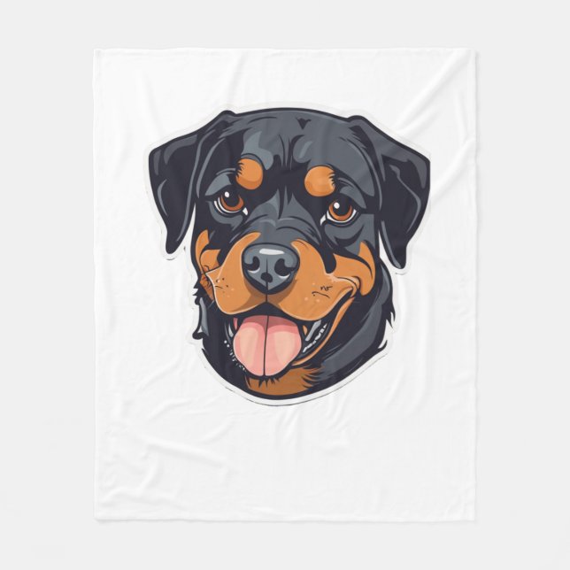 Rottweiler Romp From Puppies to Paw-some Partners  Fleece Blanket (Front)
