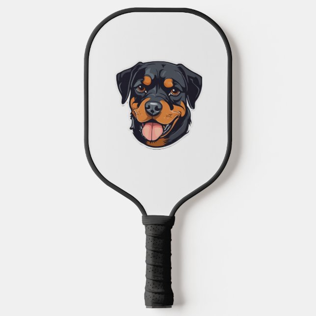 Rottweiler Romp From Puppies to Paw-some Partners  Pickleball Paddle (Front)