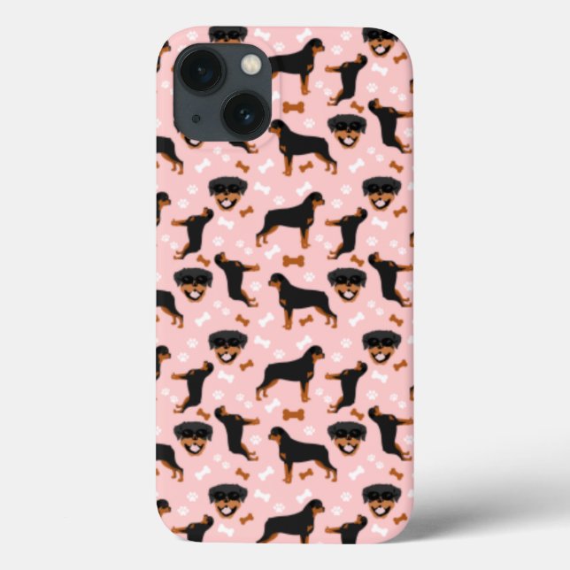 Rottweiler Rottie Cute Dog Pattern Case-Mate iPhon iPhone Case (Back)