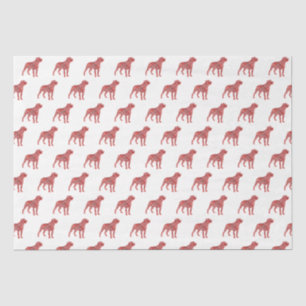 Rottweiler Rottie Dog Christmas Silhouette White Tissue Paper