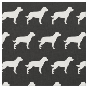 Rottweiler Rottie Dog Silhouette Pet Fabric