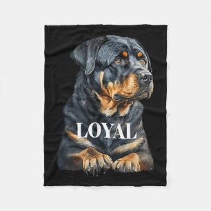 Rottweiler Rottie Graphic Dog Art Fleece Blanket